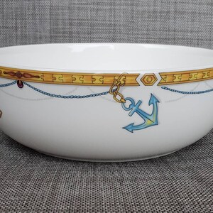Vintage Mikasa Captains Table Anchor Boat Wheel Rope Chain Swag Nautical Maxima CAM14 Vegetable Pasta Salad Serving Bowl Dish