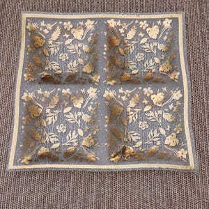 Vintage Eames Mid Century Modern Leaf Georges Briard Style Leaf Gold Accent 4 Section Bent Textured Glass Serving Tray Square Plate Platter