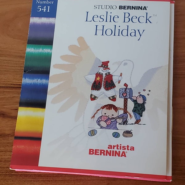 Artista Bernina Embroidery Card Sewing Machine Bundle Leslie Beck Holiday Christmas Xmas Snowman Winter Pattern Set Collection 541