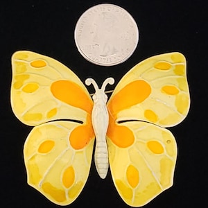 Brooch Enamel Butterfly Vintage West Germany