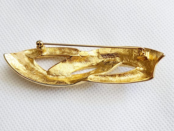 Vintage Givenchy Interlocking Infinity Brooch: Go… - image 4