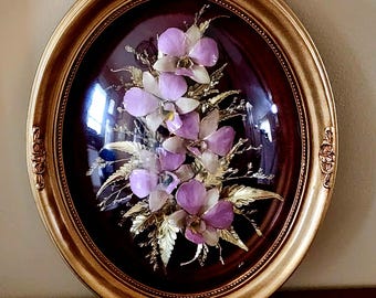 雑貨 本物のハワイの花フレーム入り24Kゴールドリーフ REAL HAWAIIAN