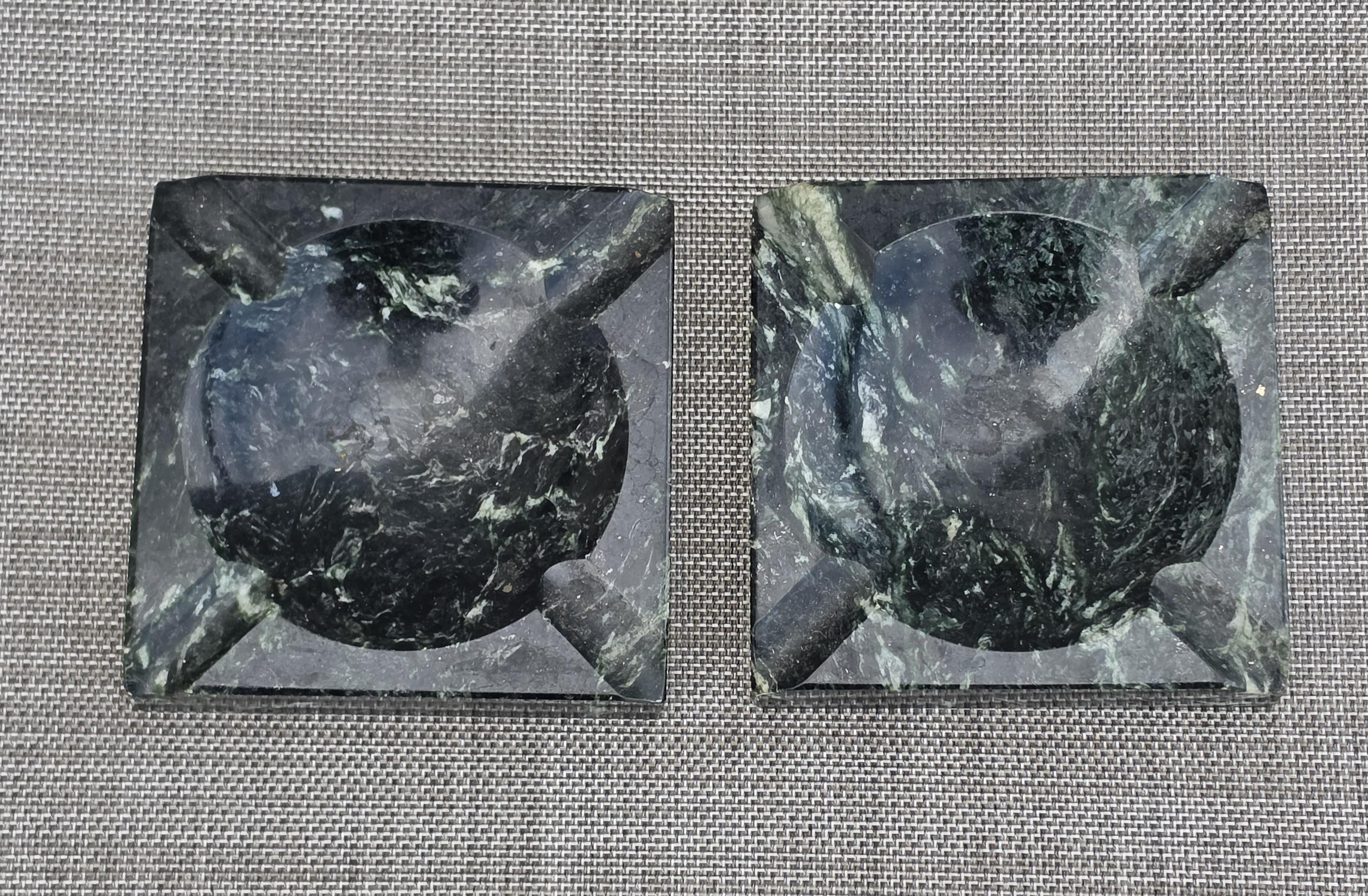 Vintage Green Ashtray Square - Etsy