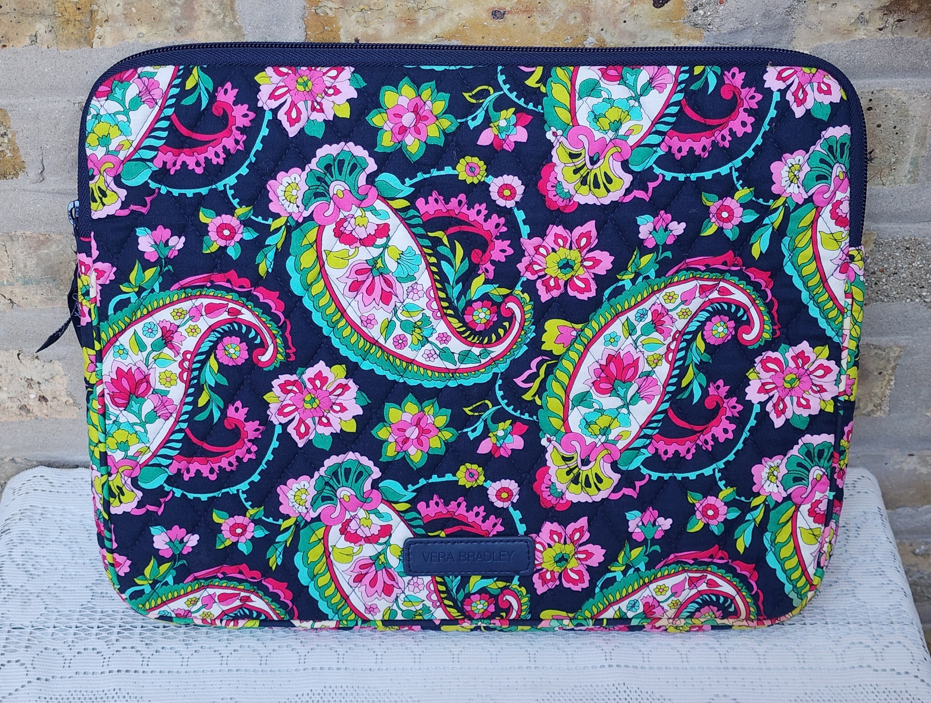 VERA BRADLEY Diaper Bag Blue Rhapsody Paisley Floral Quilted