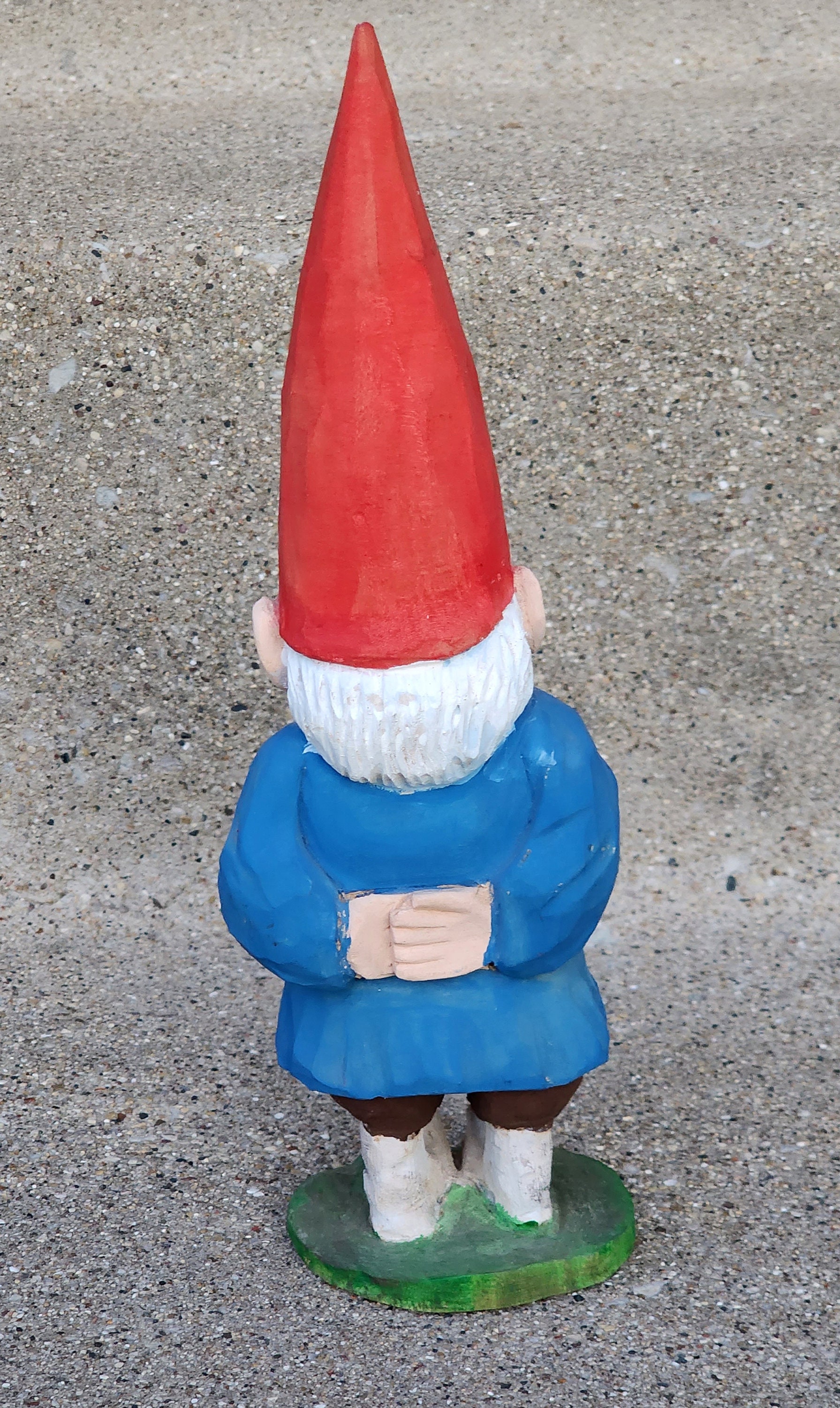 Vintage Red Hat Roaming Gnome Santa Father Time Wizard Beard Blue Jacket  Hand Painted Carved Wood 1993 Lumear Netolicky Figurine Statue -  Sweden