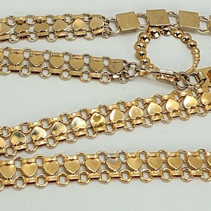 Gold Heart Chain Belt - Etsy display picture 3