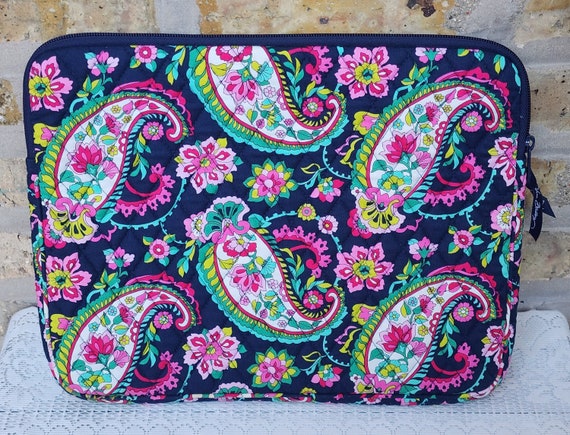 Vera Bradley Navy Blue Magenta Hot Pink Paisley Quilted Fabric