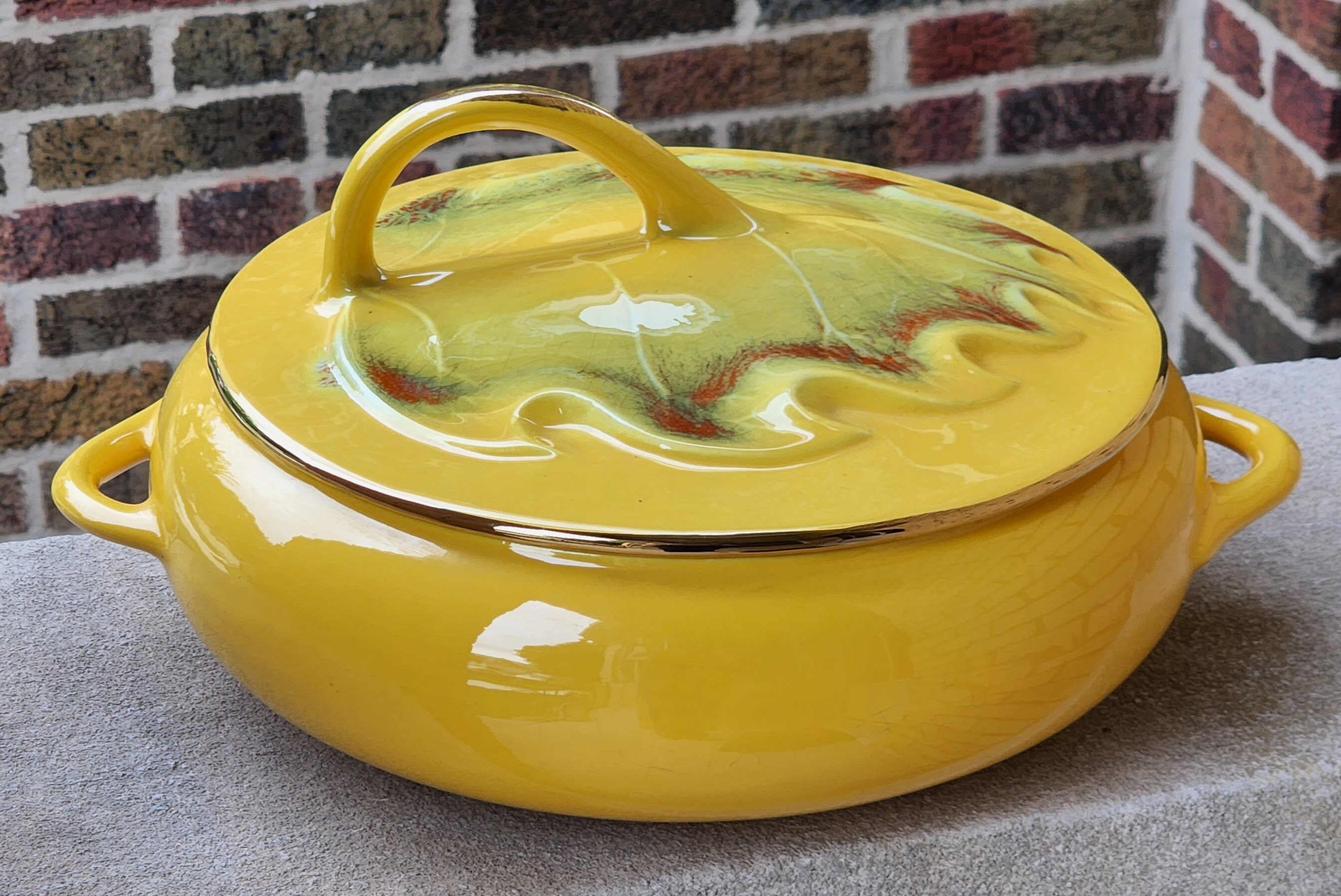 Vintage Autumn Leaf Leaves California Pottery USA 813 Mid Vintage Autumn Leaf Leaves California Pottery USA 813 Mid