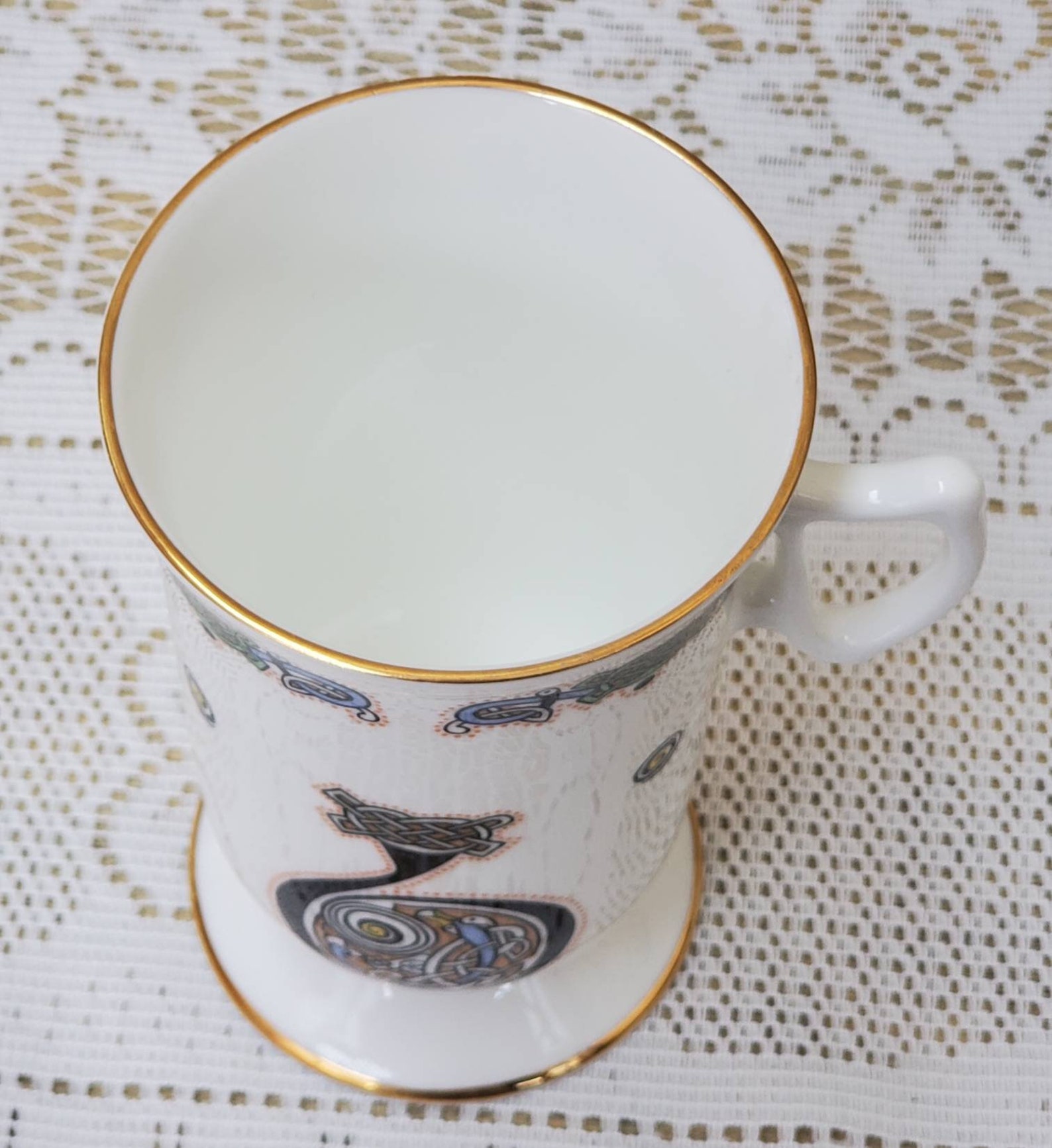 Vintage Book of Kells Letter B Royal Tara Galway Trellis Gold Etsy