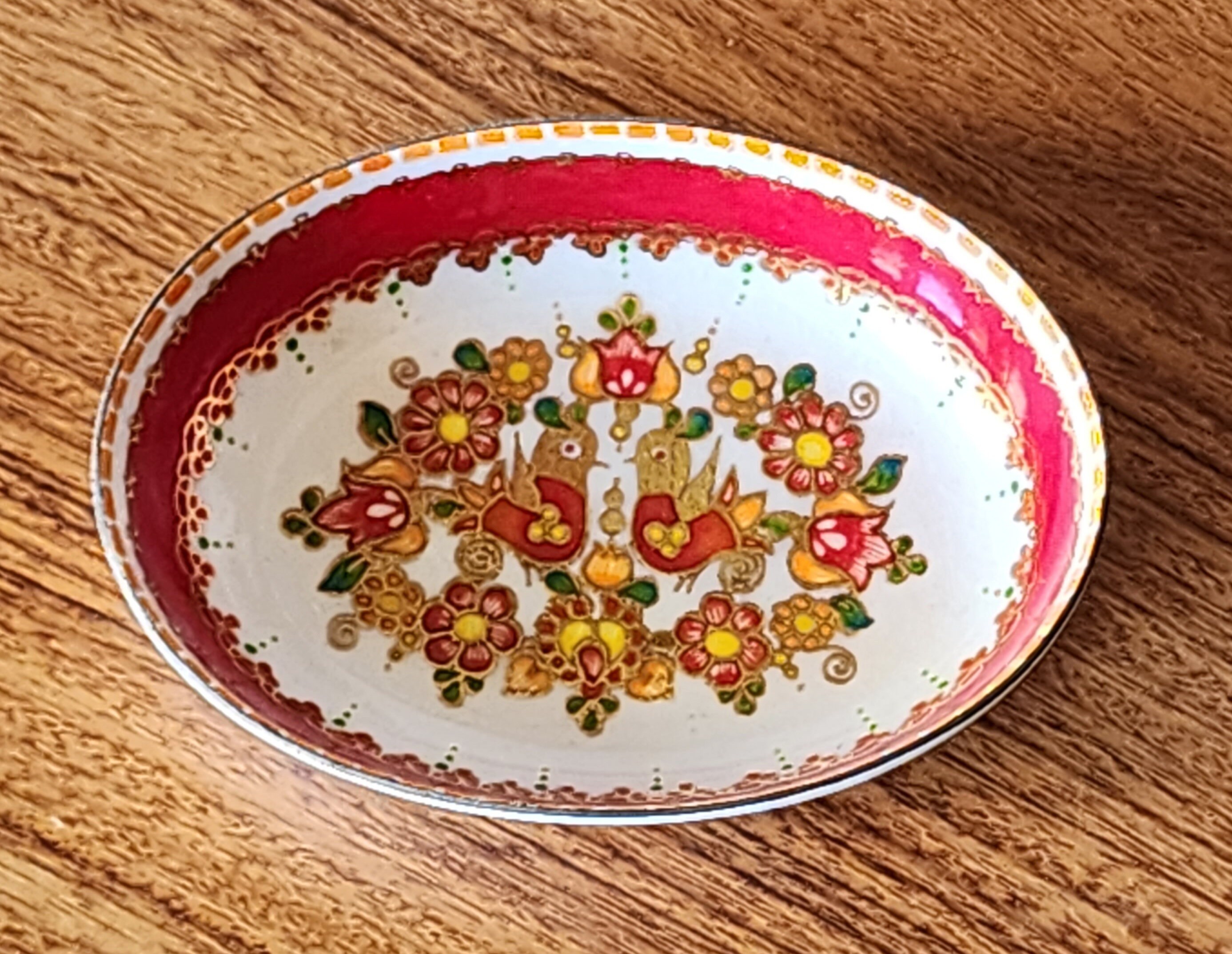 STEIN BOCK シュタインボック　ハンドペイント　皿　2枚組 Steinbock Enamel - Etsy