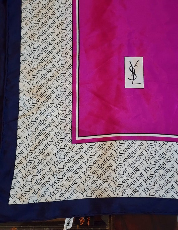 Vintage Yves Saint Laurent YSL Signature Logo Fou… - image 1