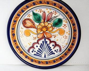 Talavera El Carmen Plate 18cm – Vintage Mexican Pottery – Hand