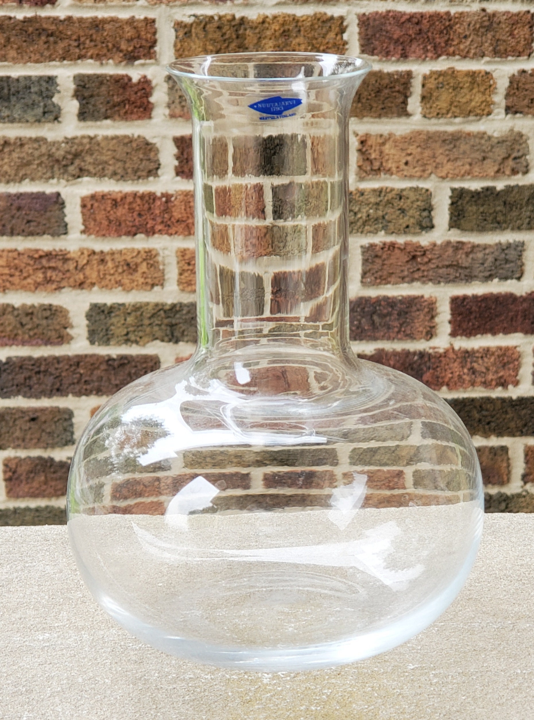 名作 Nuutajarvi Vintage 1793 Mid Glass Art Clear Crystal Finland 食器