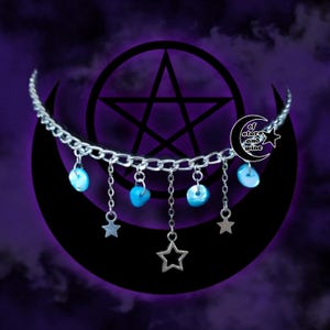 boho star charm choker - star necklace - whimsigoth necklace - witchy jewelry