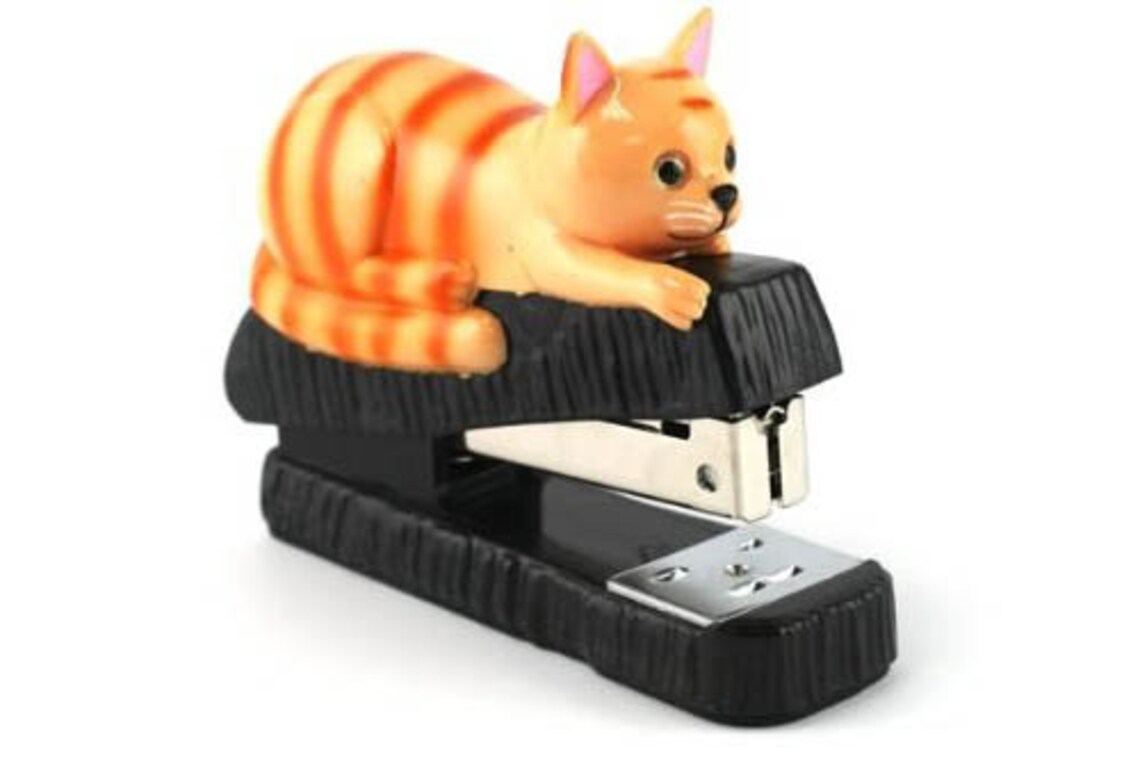 Tabby Cat Stapler Detailed Glossy Etsy