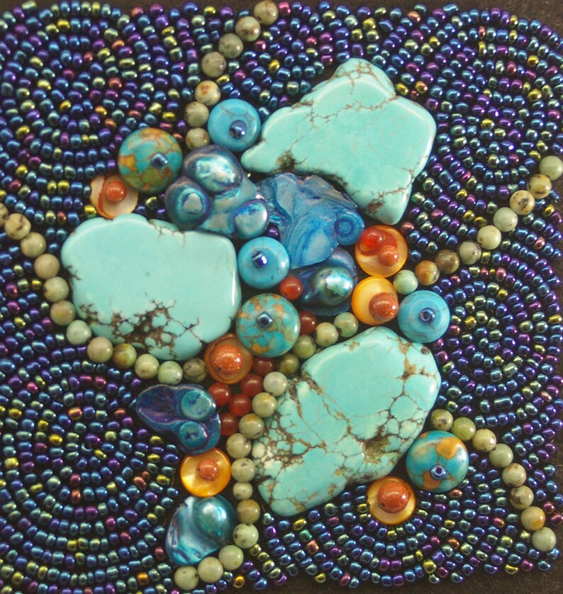 BEAD PAINTING Ocean Dream hand made bead Etsy
