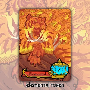 Elemental Token - Custom MTG Magic the Gathering Innistrad Fantasy Board Game Card Gaming Collectible DnD Commander Kaladesh Pyromancer
