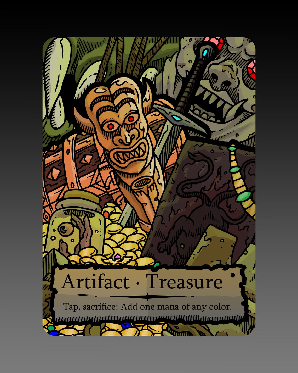 Treasure Token Custom MTG Magic the Gathering Adventures in Etsy UK