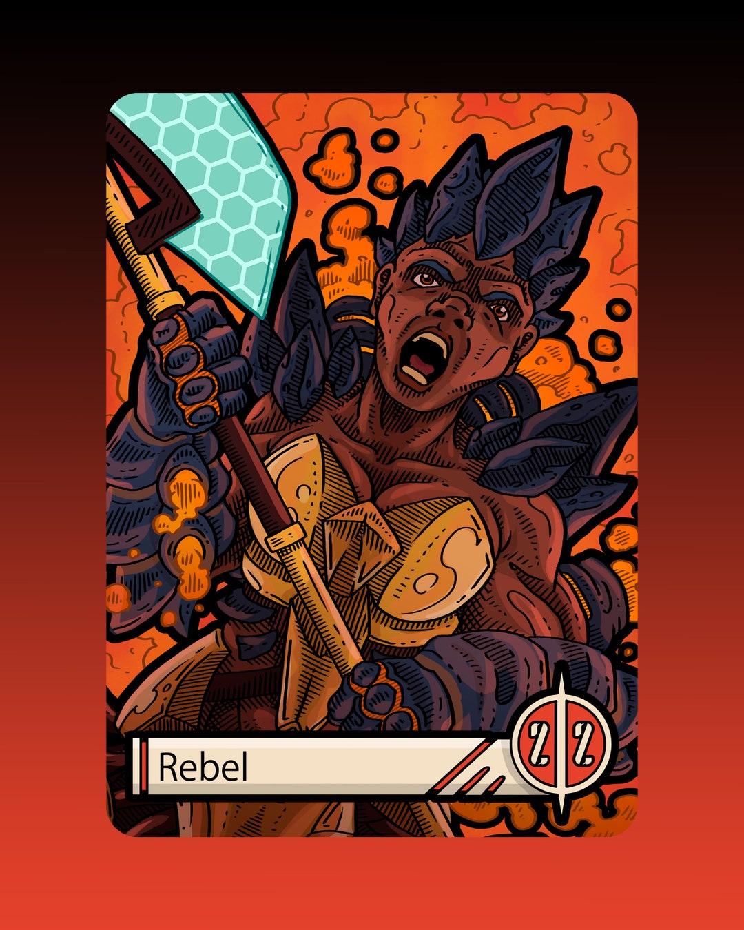 Rebel Token Custom Altered MTG Magic the Gathering Fantasy Etsy