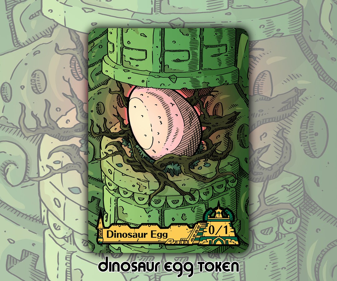 Dinosaur Egg - Custom Token for Magic the Gathering Hatcher - Etsy