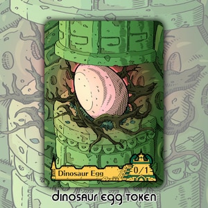 Dinosaur Egg - Custom Token for Magic the Gathering Hatcher