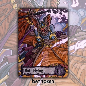 Bat Token - Custom MTG Magic the Gathering Fantasy Board Game Card Gaming Set Collectible EDH Bloomburrow Lunar Convocation