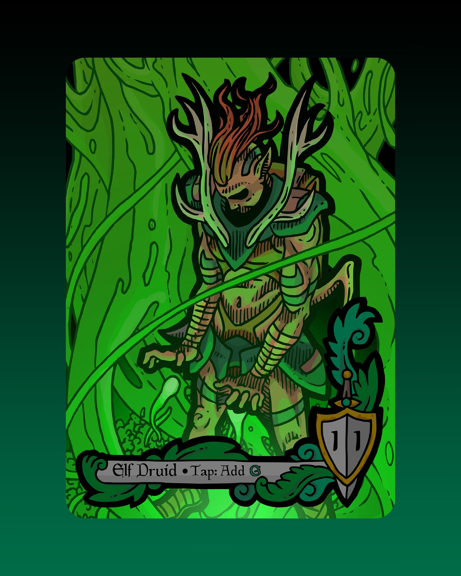 Elf Druid Token Custom MTG Magic the Gathering Fantasy Board | Etsy
