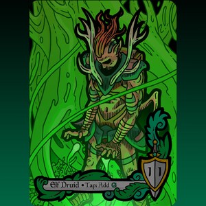 CLEARANCE Elf Druid Token Custom MTG Magic the Gathering Fantasy Board ...