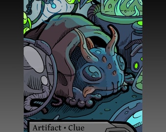 CLEARANCE Clue Token - Custom Altered MTG Magic the Gathering Fantasy Board Game Card Gaming Set Collectible MH2 Modern Artifact Lonis