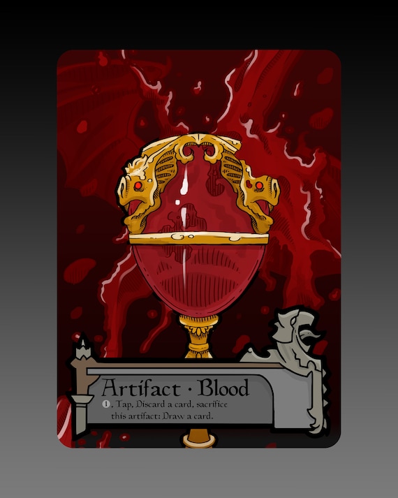 Blood Token Custom MTG Magic the Gathering Innistrad Fantasy Etsy