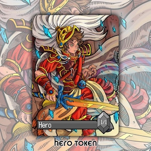 Jeton de héros - personnalisé modifié MTG Magic the Gathering Fantasy jeu de société jeu de cartes jeu de cartes univers Final Fantasy à collectionner au-delà de la sélection d'emploi
