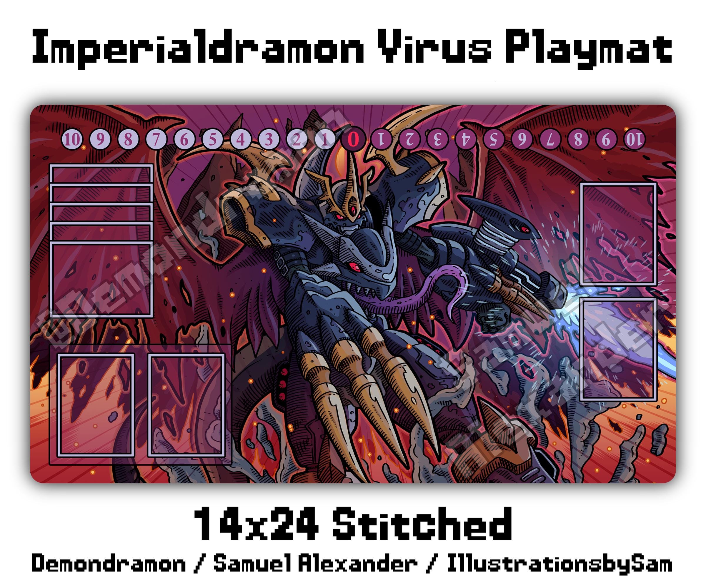 インペリアルドラモン プレイマット - 14x24 デジモンカードゲーム DCG