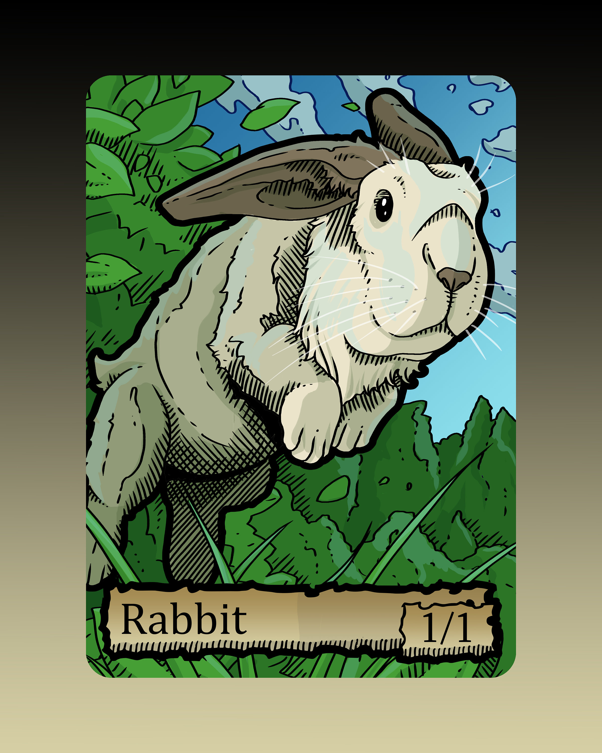 rabbit mtg cards Magic The Gathering - When Fluffy Bunnies Attack Then each opponent may draw a card and create a 1/1 white Rabbit creature token Set Name: Bloomburrow, Type: Creature,