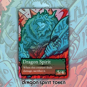 CLEARANCE Dragon Spirit - Custom Token for Magic the Gathering