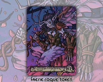 Faerie Rogue - Custom Token for Magic the Gathering 1/1 Black Lorwyn