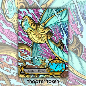 Ficha de tóptero: juego de cartas de mesa de fantasía de Magic the Gathering personalizado y modificado para MTG, Commander Artifact Kaladesh Avishkar DFT Aetherdrift