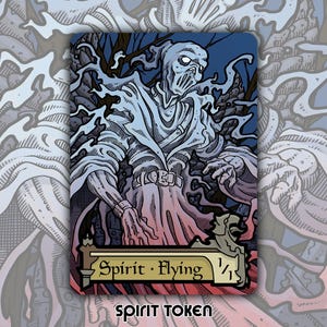 CLEARANCE Spirit Token - Custom MTG Magic the Gathering Innistrad Fantasy Brettspiel Card Gaming Collectible DnD Kommandant Horror Schatten