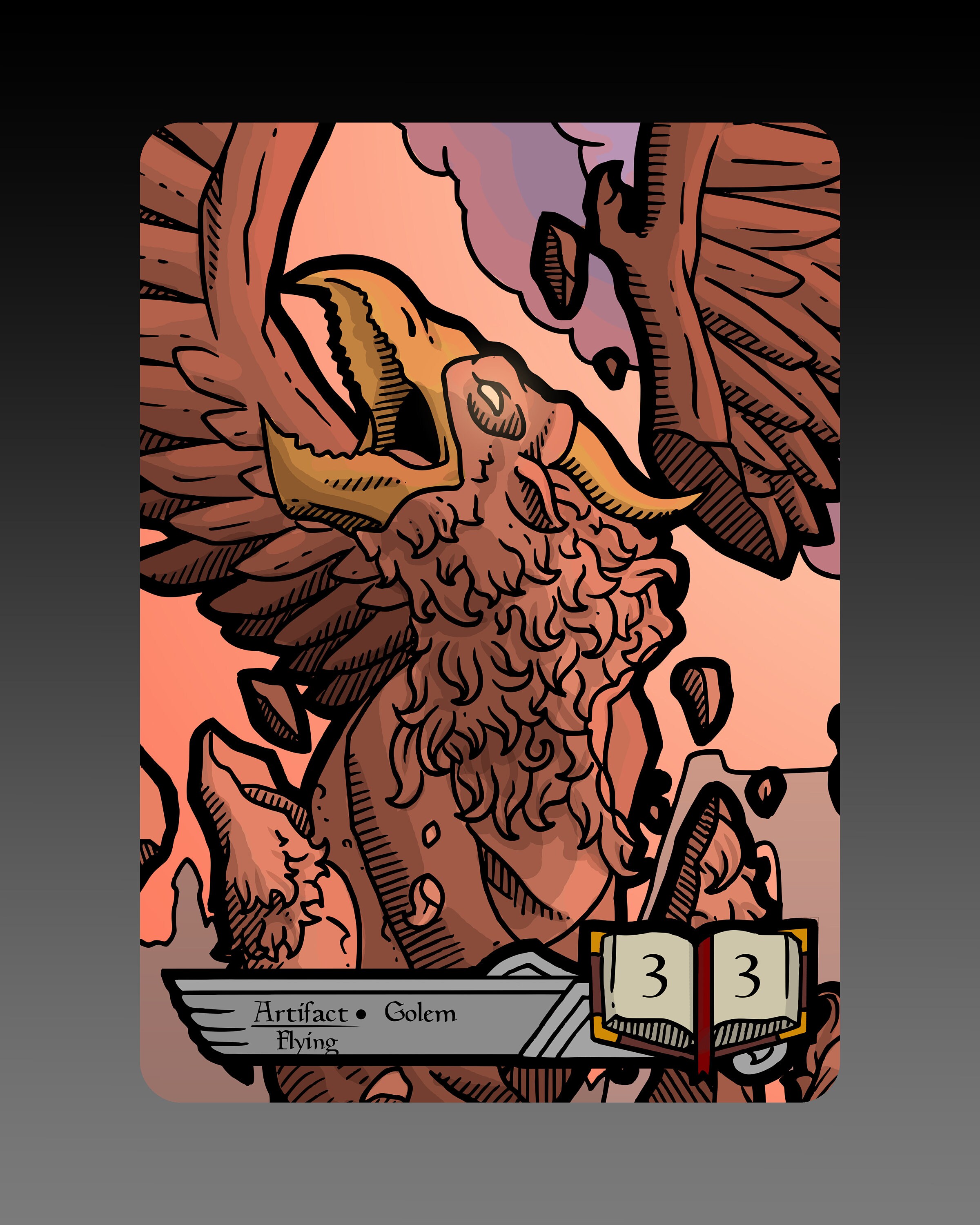 3 Golem Tokens Custom MTG Magic the Gathering Fantasy Board Etsy