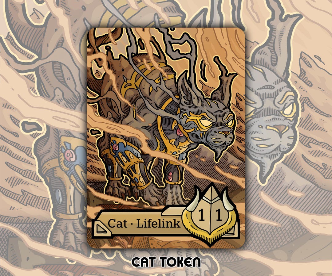 Cat - Custom Token for Magic the Gathering 1/1 White Amonkhet ...