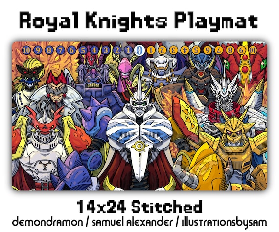 Royal Knights Playmat - 14x24 Digimon Card Game DCG Stitched Edges Omnimon  Gallantmon Magnamon Alphamon Ulforceveedramon Lordknightmon - Etsy