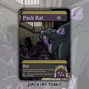 Pack Rat Copia Token - Personalizzato Alterato MTG Magic the Gathering Fantasy Board Game Gioco di carte Collezionabile Rising Commander Ravnica Orzhov
