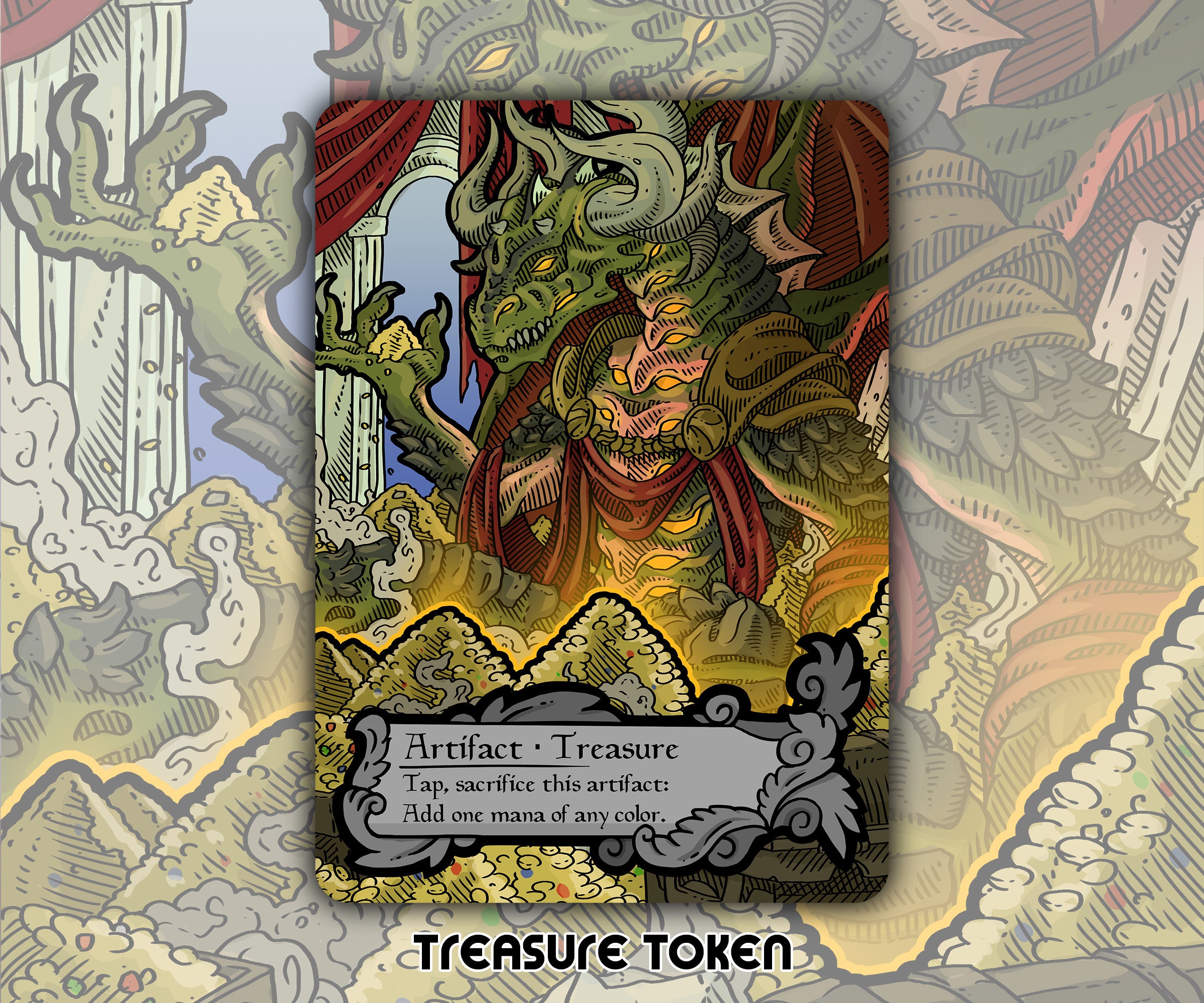 Treasure - Custom Token for Magic the Gathering Eldraine Korvold