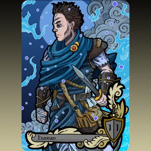 CLEARANCE Human Token - Custom MTG Magic the Gathering Innistrad Fantasy Juego de mesa Juego de cartas Coleccionable DnD Comandante Eldraine Worthy