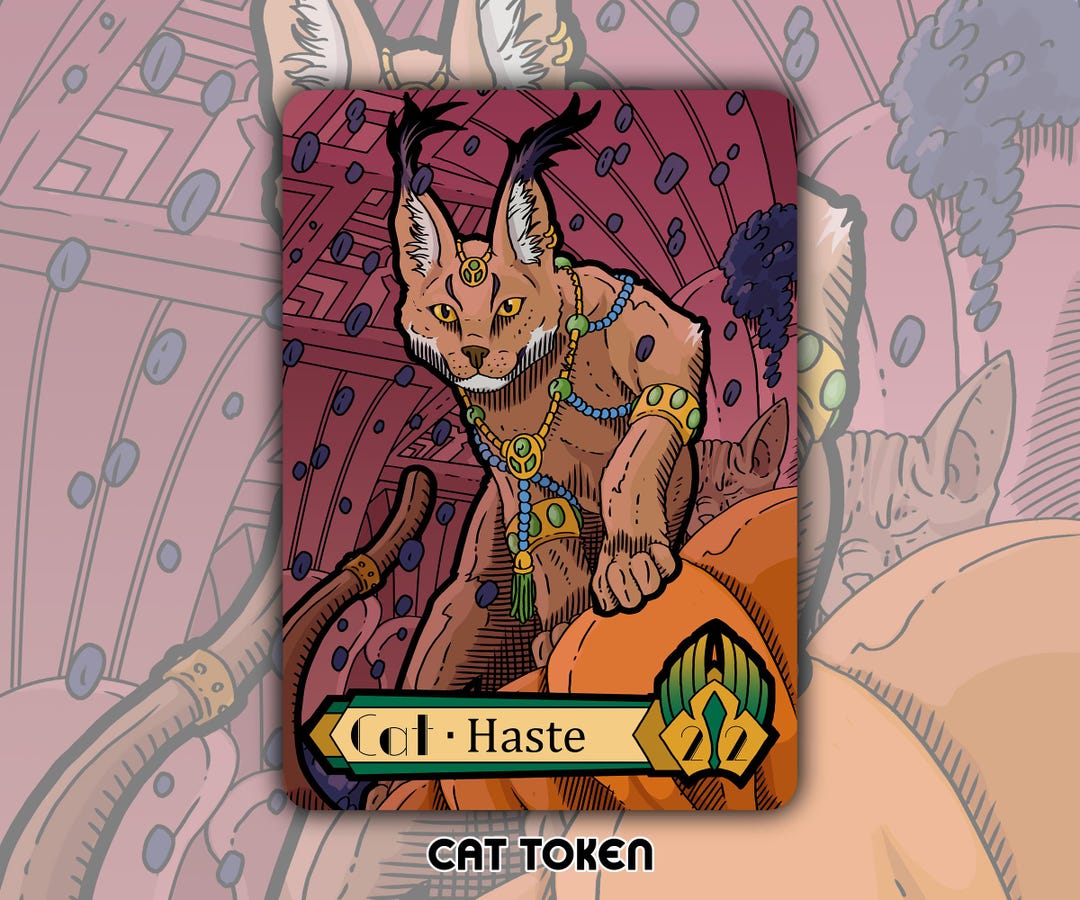 Cat - Custom Token for Magic the Gathering Jinnie - Etsy