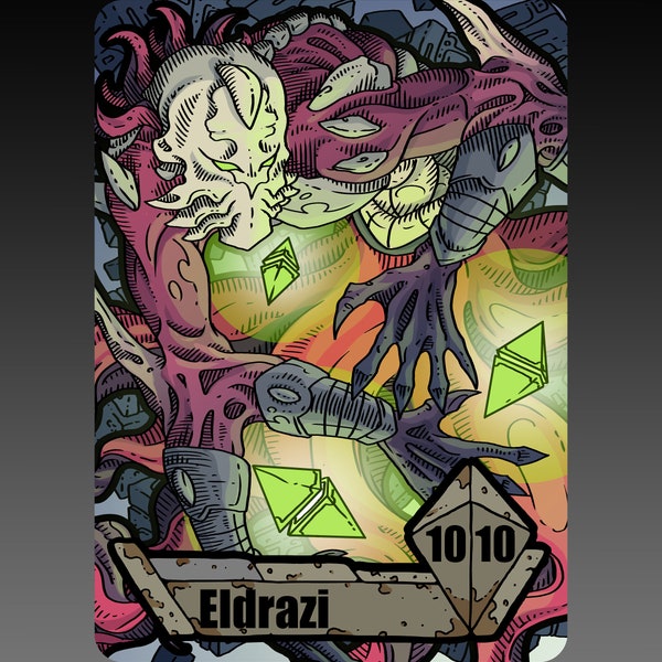 Eldrazi Token - Custom Altered MTG Magic the Gathering Fantasy Board Game Card Gaming Collectible Zendikar Ulamog Kozilek Emrakul Desolation