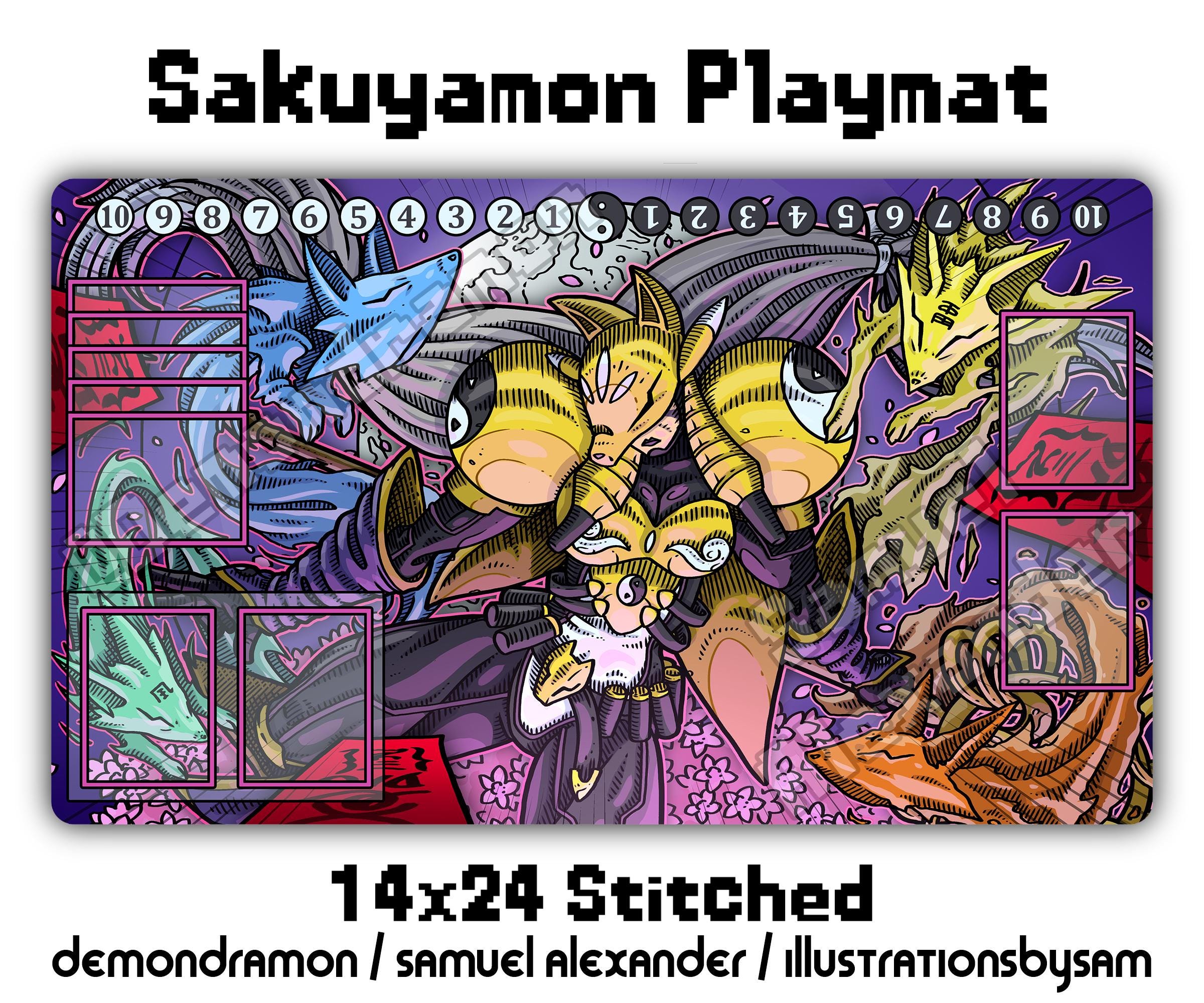 クリアランス サクヤモン プレイマット - 14x24 デジモンカードゲーム