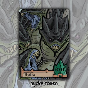 CLEARANCE Hydra Token - Custom Altered MTG Magic the Gathering Fantasy Board Game Card Gaming Set Collectible Ikoria Commander 2020