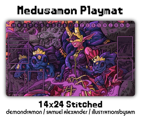 メデューサモン プレイマット - 14x24 デジモンカードゲーム DCG