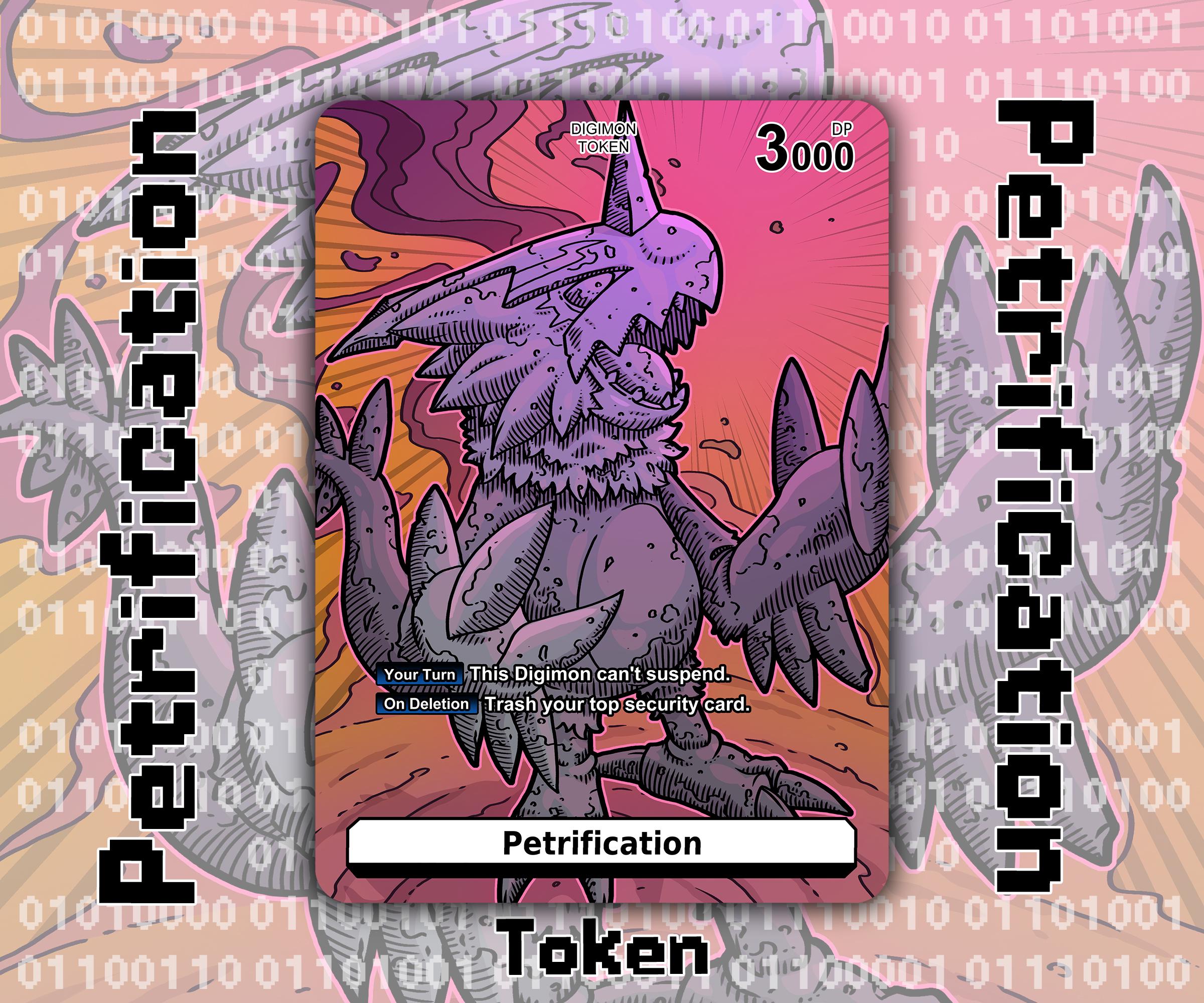 Petrification Token - Digimon Card Game White - Etsy