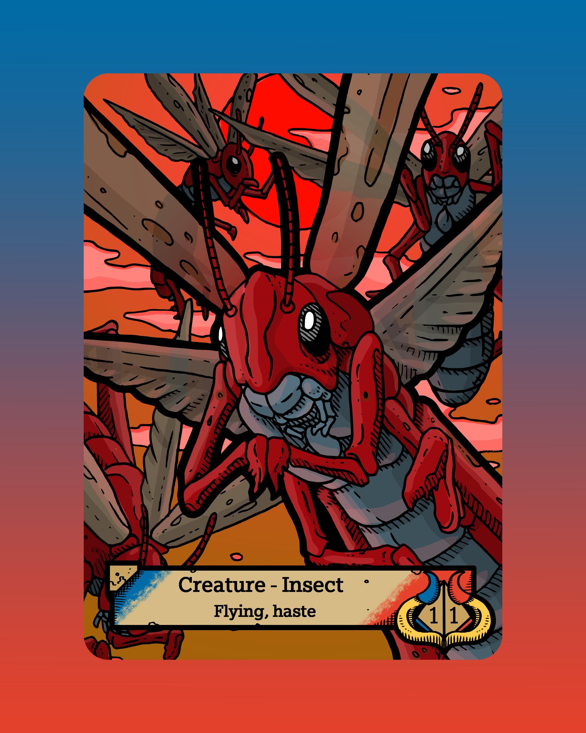 Insect - Custom Token for Magic the Gathering Locust God - Etsy